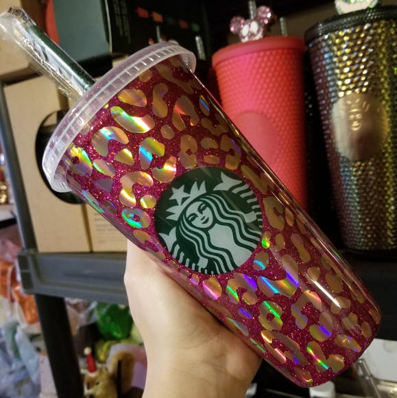 🆕️Starbucks, Custom, Leopard Holo, Cold Cup 🐆 - Picture 4 of 17